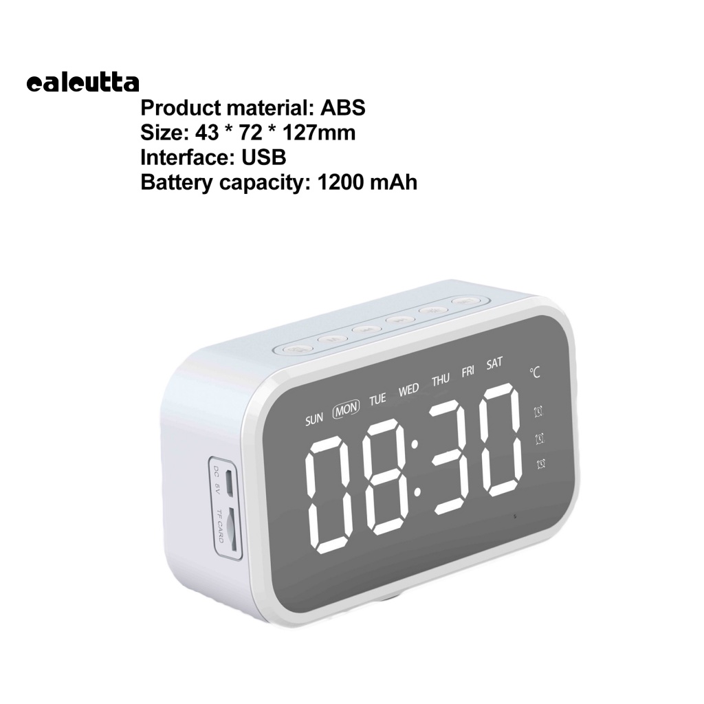 Đồng Hồ Báo Thức Điện Tử Gọn Nhẹ Đa Năng Kết Nối Bluetooth 5.1