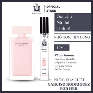 Nước hoa nữ Narciso Rodriguez For Her chiết 10ml chính hãng - Delimaperfume