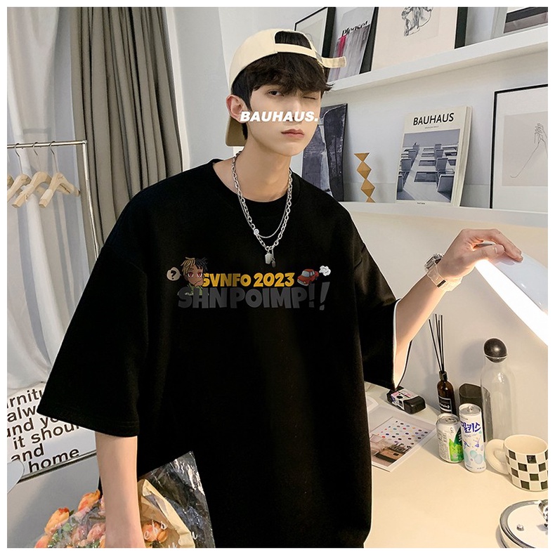 Áo Thun Dáng Rộng Phong Cách Hip Hop Thời Trang Cho Nam