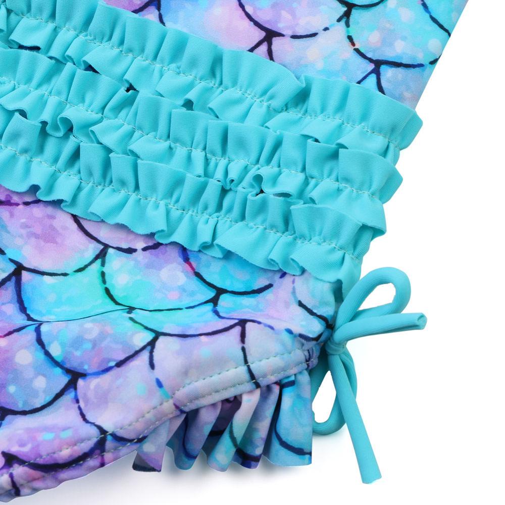 Bộ Đồ Bơi Một Mảnh Tay Dài UPF50 + Diềm Xếp Nếp Sáng Dễ Thương Cho Bé Gái Sơ Sinh