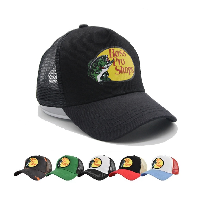 Bass pro Mũ Lưỡi Trai Chống Nắng Ngoài Trời Thiết Kế Lưới Và Dây Đeo Có Thể Điều Chỉnh Cho Câu Cá Và Leo Núi