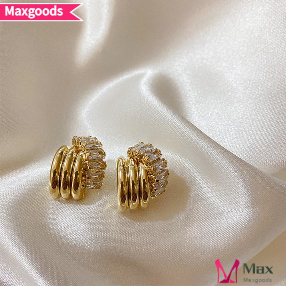 Bông Tai Bằng Đồng 5A Phong Cách Hiện Đại Cho Nữ