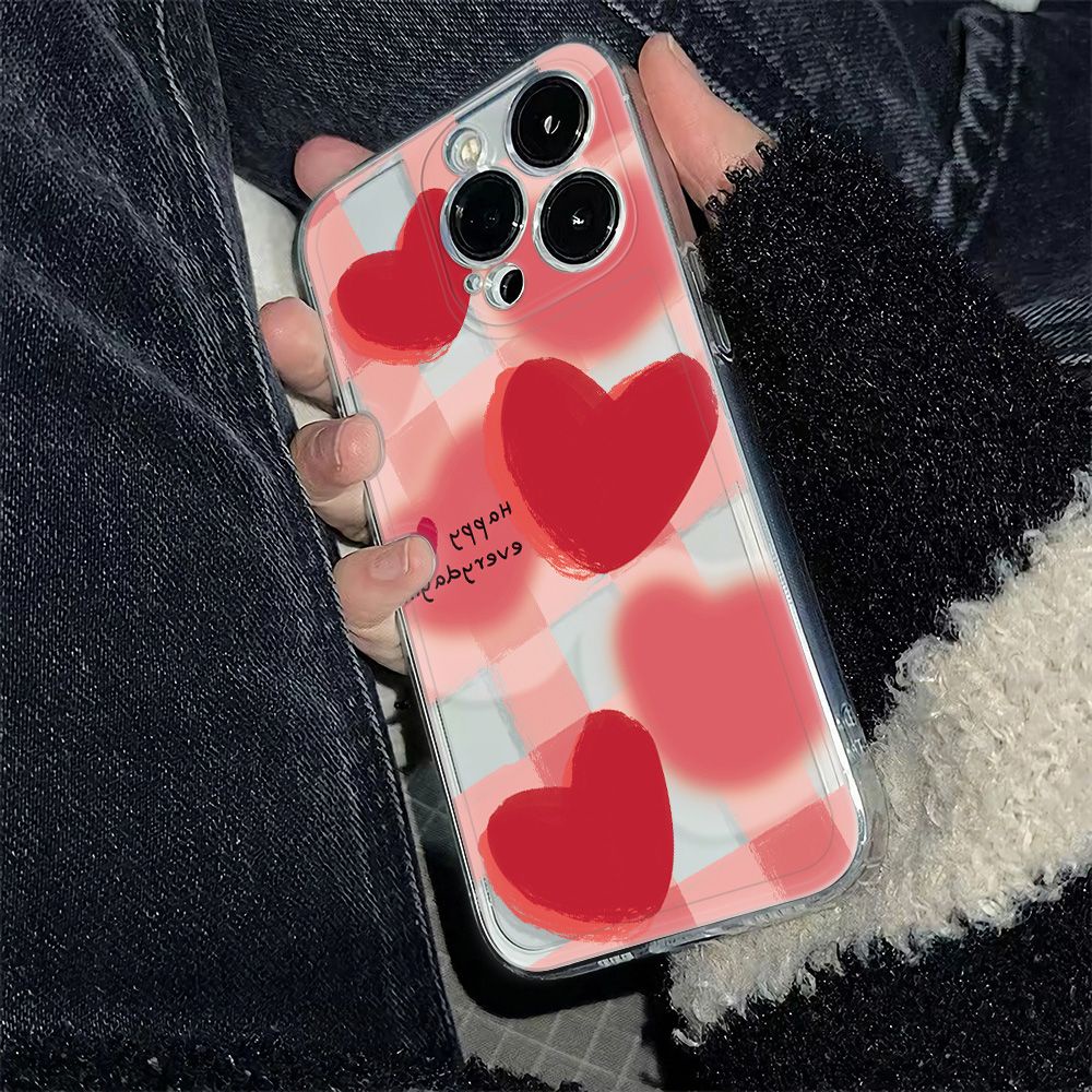 ✅Ốp Điện Thoại Mềm Chống Sốc Hình Trái Tim 13 Phong Cách 78iPhone12 plus 116Inmax iPhone 14pro 7C2G