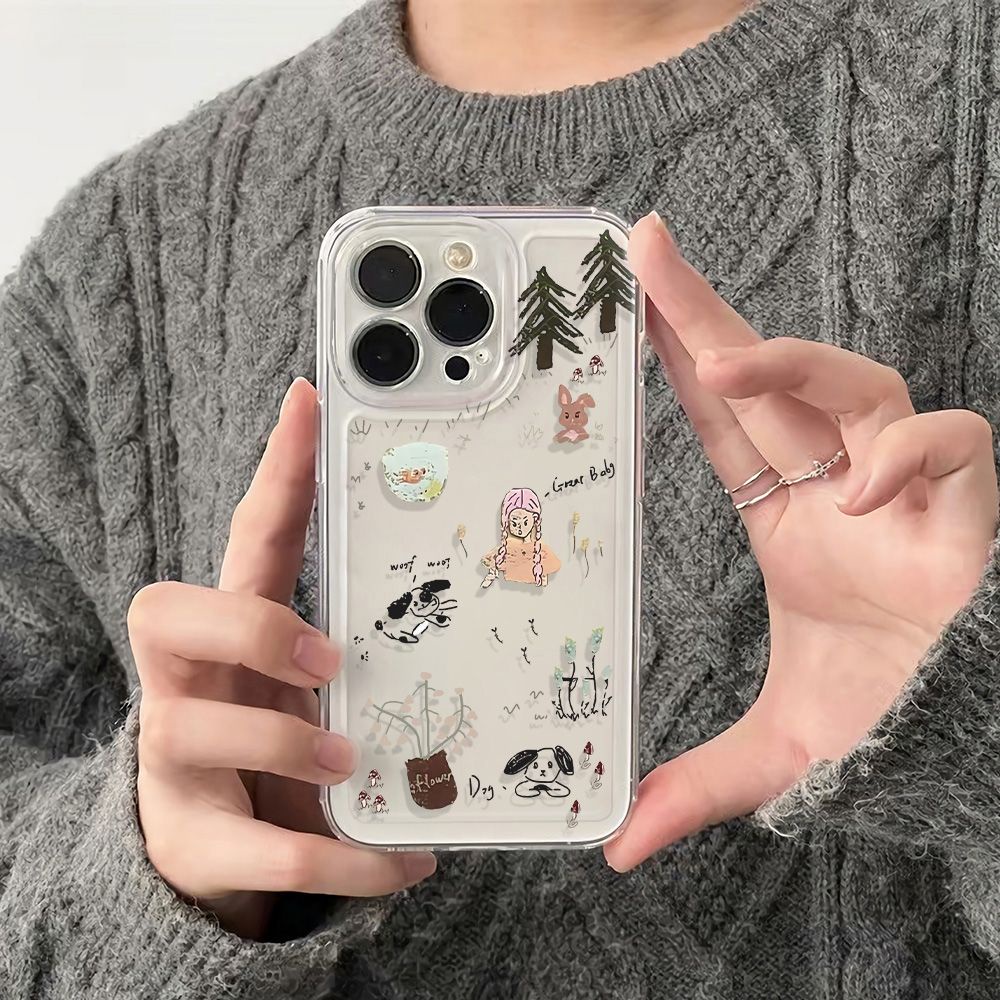 ✅Ốp Điện Thoại Hình Cô Gái Phong Cách Thời Trang Cho iPhone127814Ốp Điện Thoại Mềm Đơn Giản Chống Sốc max11 Forest Plus136In Apple 2B6I