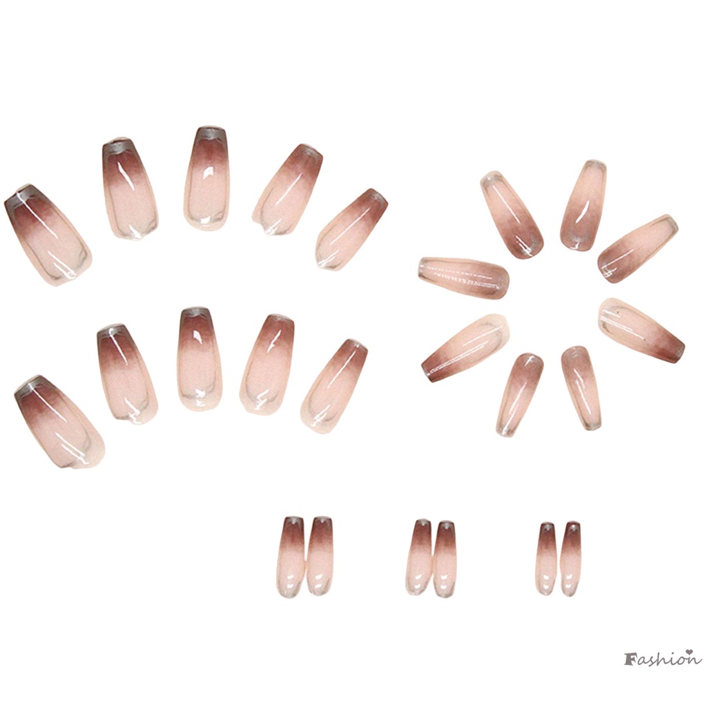 Miếng Dán Trang Trí Móng Tay Màu Gradient Thời Trang Mùa Thu Đông Ấm Áp