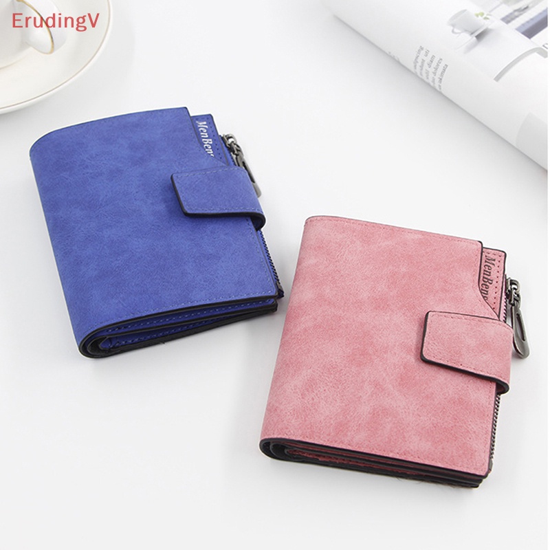 [ErudingV] Ví Da PU Cỡ Nhỏ Phối Khóa Kéo Thời Trang Mới Cho Nữ [Mới]