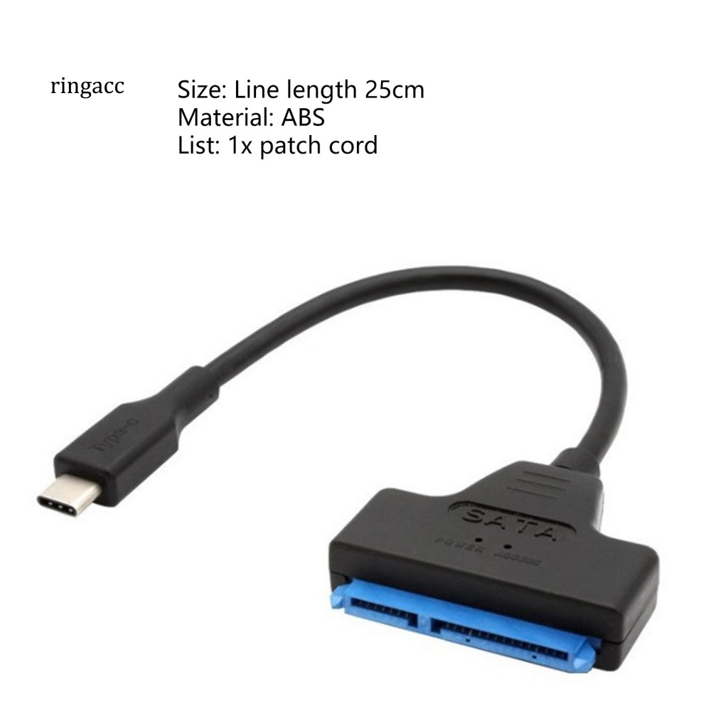 Dây Cáp Ổ Cứng SSD 2.5 Inch Chuyển Đổi Cổng Usb 3.1 Type-C Sang SATA 22pin Tốc Độ Cao