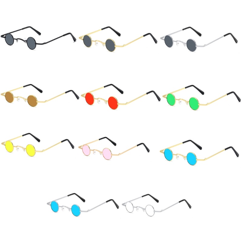 Kính Mát Gọng Tròn Nhỏ Phong Cách Steampunk Gothic