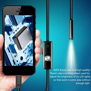 5.5Mm Endoscope Camera Flexible Ip67 Waterproof Pc Notebook Adjustable 6 Led Inspection Borescope Cameras For Androids [Q/4]
