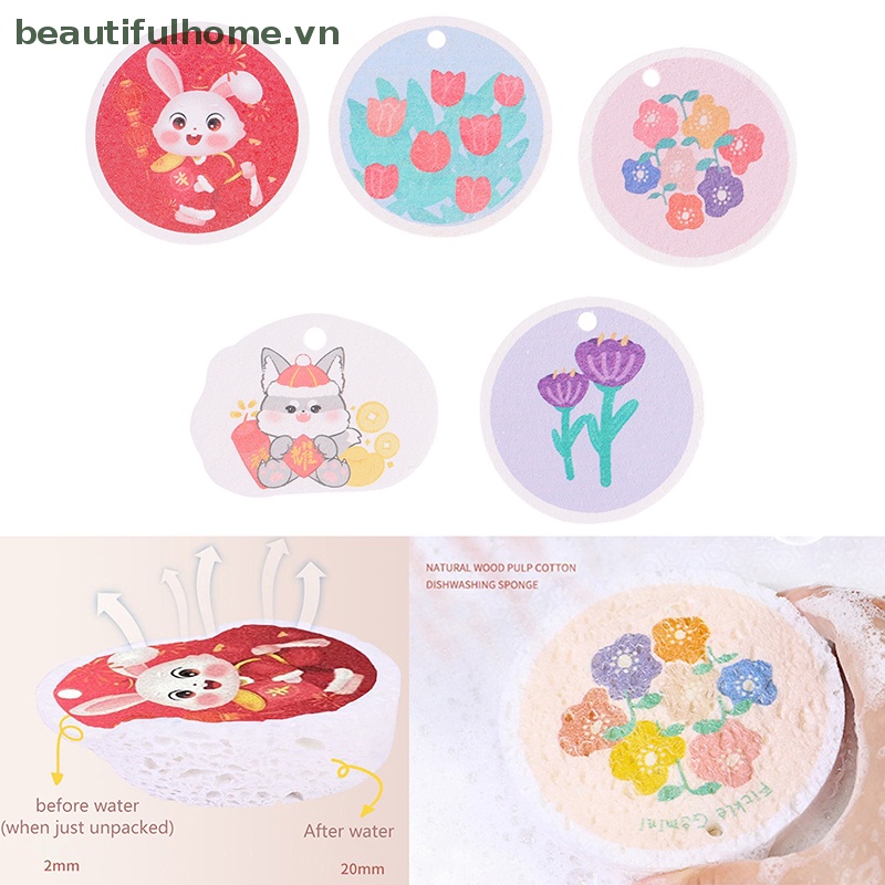 1 Khăn Xốp Rửa Chén Thấm Hút Tốt Tiện Dụng Cho Nhà Bếp