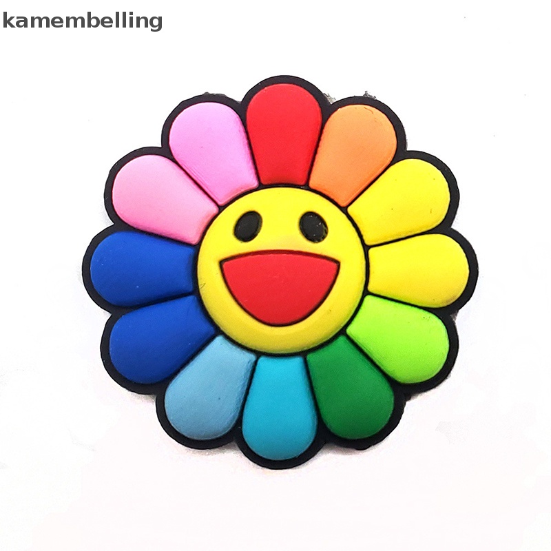 Set 3 Khóa Xăng đan Hình Hoa Hướng Dương Hoạt Hình DIY Có Thể Tháo Rời Trang Trí Sân Vườn