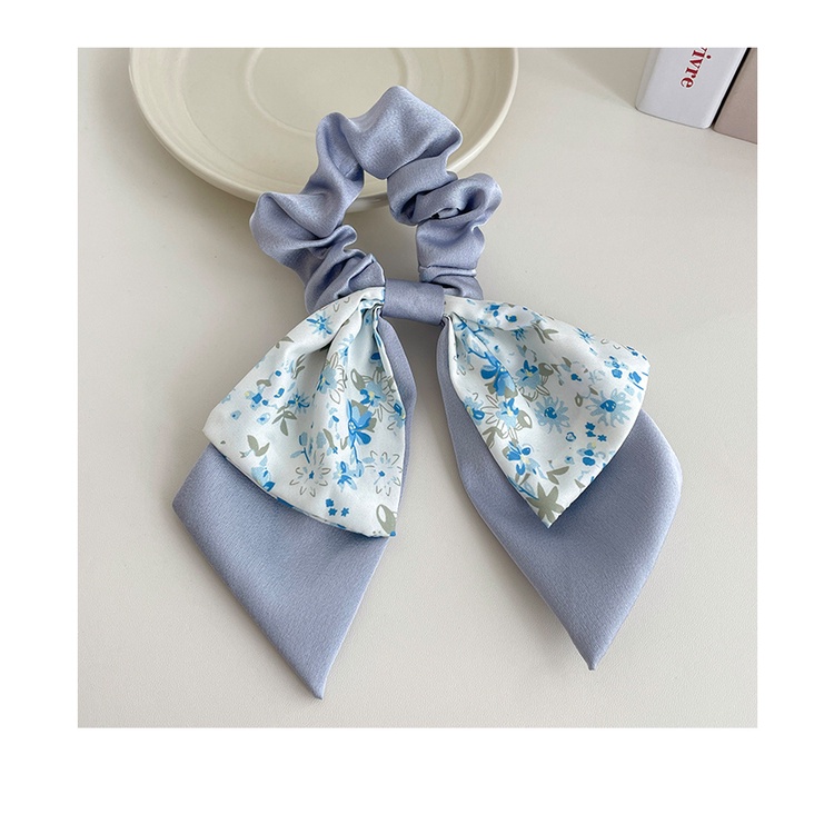 Dây Cột Tóc Bản Lớn In Họa Tiết Hoa Thời Trang Xinh Xắn Cho Nữ