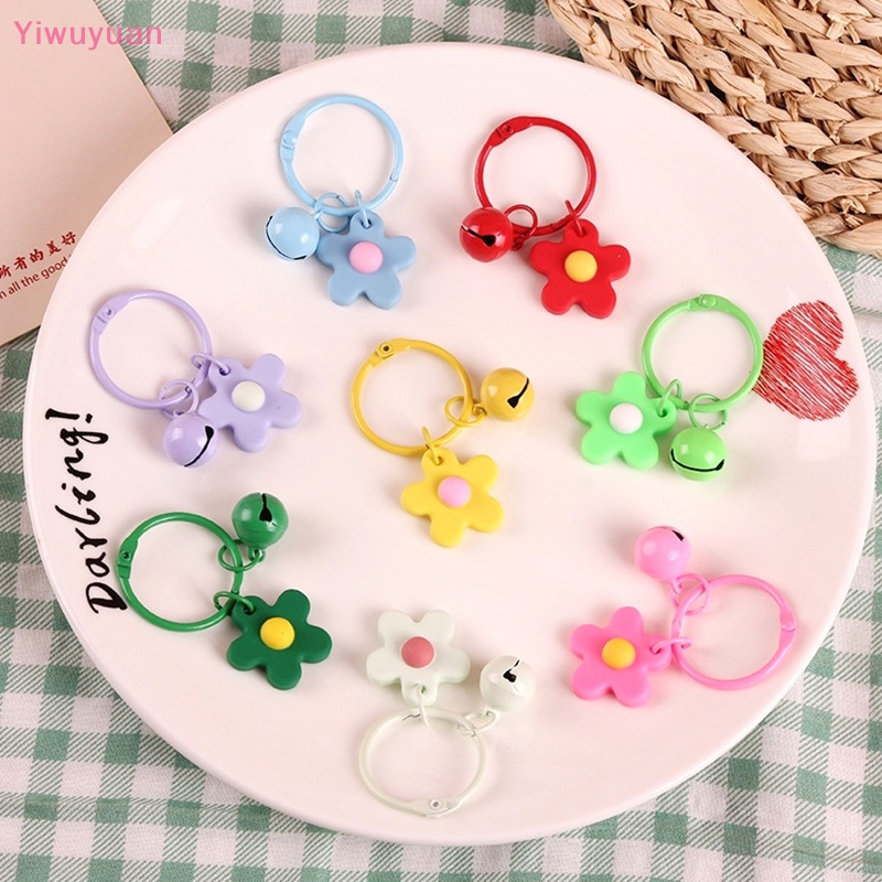 < Yiwuyuan > Móc Chìa Khóa Trang Trí Ba Lô / Ô Tô Hình Hoa Nhiều Màu Dễ Thương