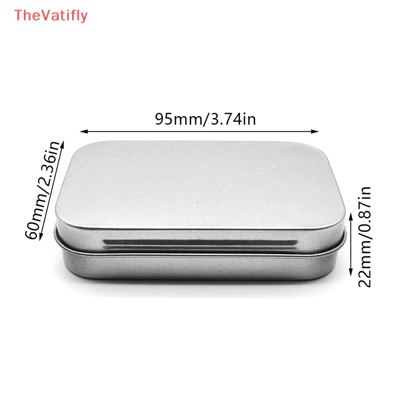 [Thevalifly] Bộ Dụng Cụ Sinh Tồn Nhỏ Bằng Thiếc Rỗng Màu Bạc / Đen Đựng Đồ Dùng Nhỏ