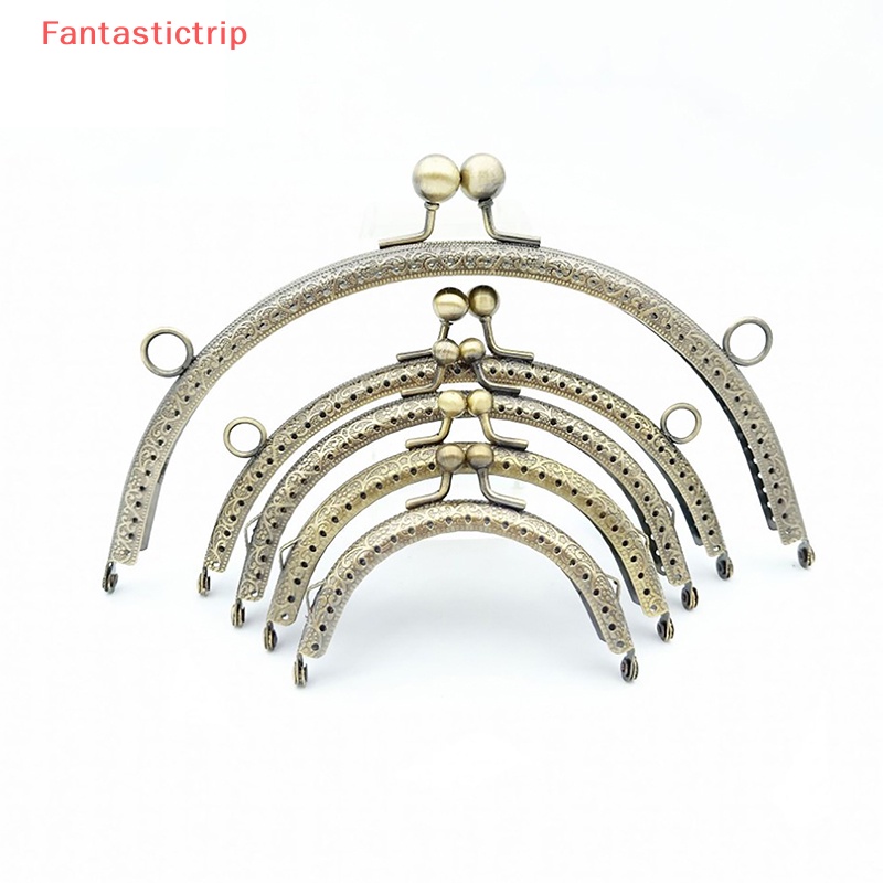 Khung Khóa Túi Xách Hình Bán Nguyệt Bằng Kim Loại 8.5 / 10.5 / 12.5 / 15 / 20.5cm DIY Mới