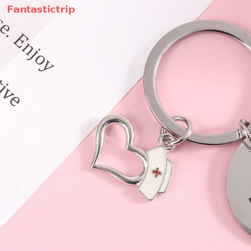 1 Móc Khóa Mặt Tròn Khắc Chữ I 'M a Nurse Thời Trang Mới