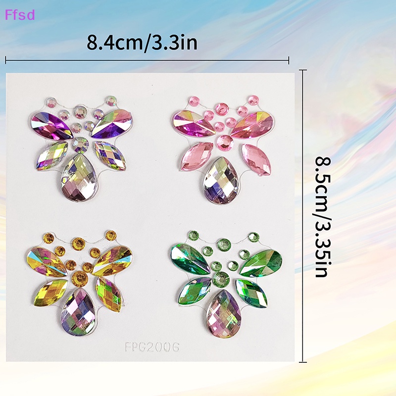 {Ffsd} Hình Xăm Dán Đính Đá Quý Lấp Lánh Trang Điểm Mặt / Cơ Thể Cho Lễ Hội / Tiệc Tùng Bán Chạy