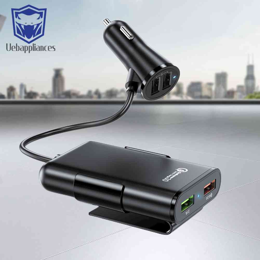 Bộ Sạc Điện Thoại Trên Xe Hơi 4 Cổng USB 40W 8A Cho Laptop / Điện Thoại / PSP / Camera