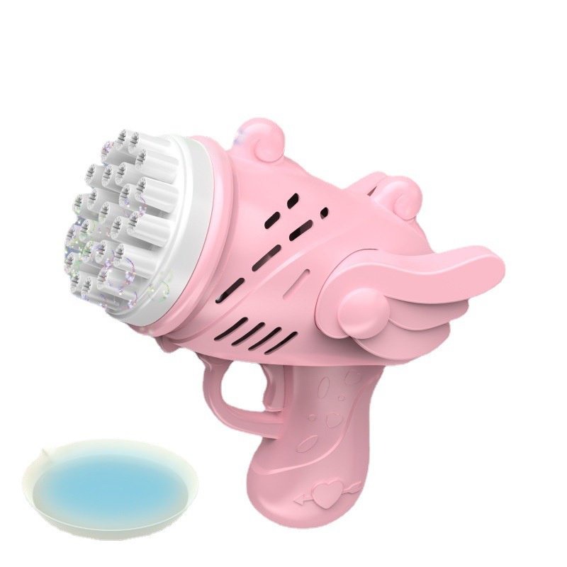 Súng Bắn Bong Bóng Cầm Tay 23 Lỗ Hình Thiên Thần Cho Bé