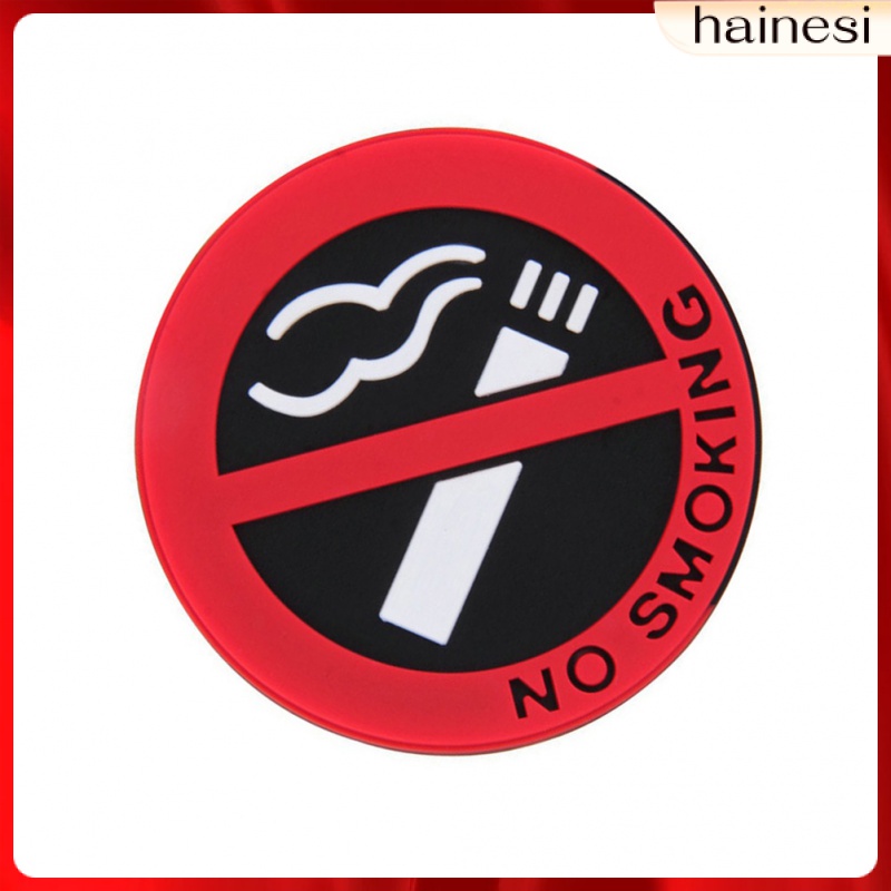 Set 10 Miếng Dán Tự Dính Bền Bỉ In Hình Biển Báo No Logo Cho Xe Hơi