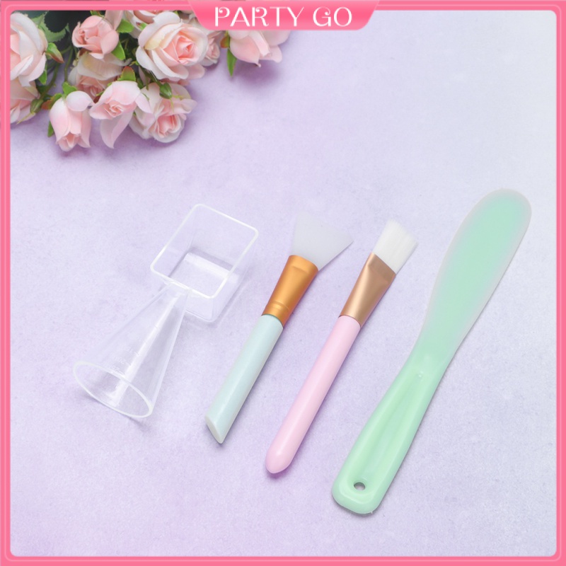 Set 5 Bát Silicone Trộn Mặt Nạ DIY