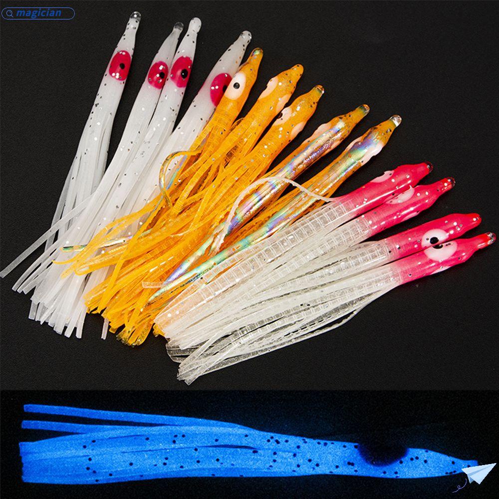 Bộ 20 Mồi Câu Bạch Tuộc Giả Bằng Silicone Mềm 8CM