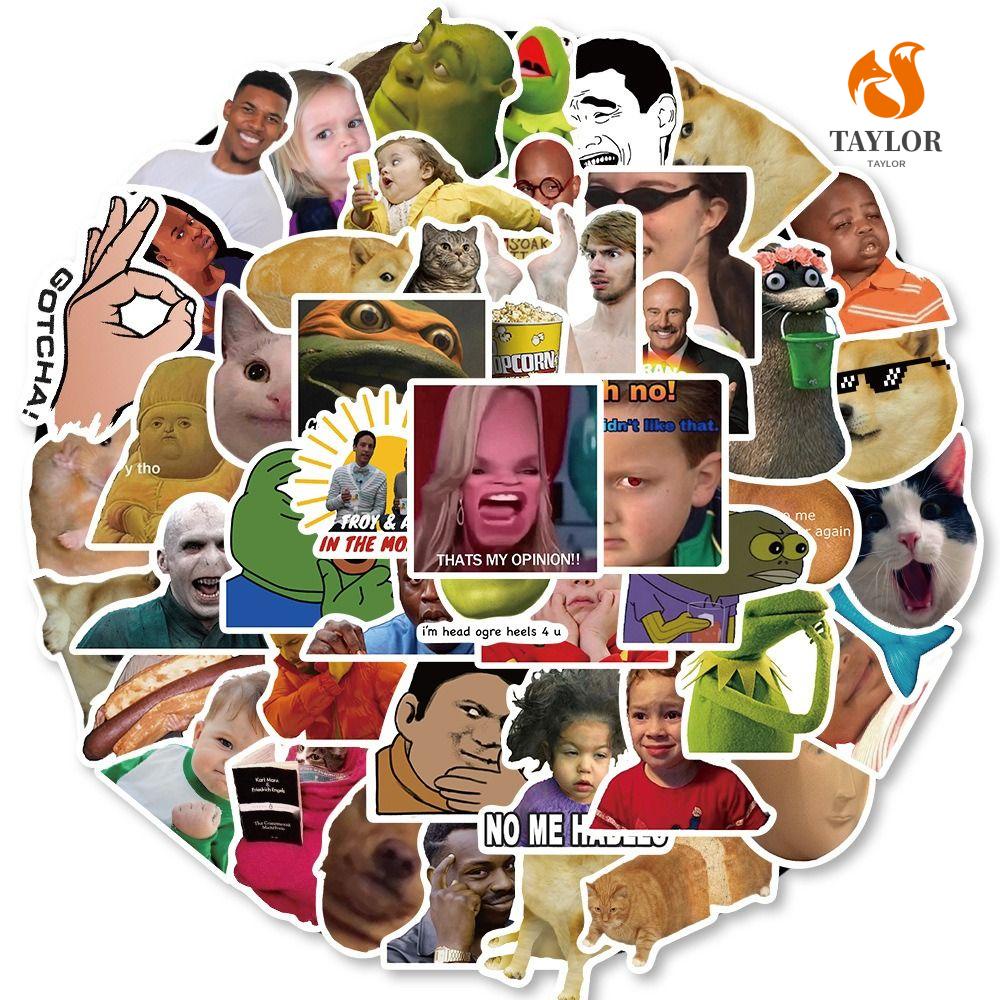 Taylor1 Gói 50 Miếng Dán PVC Hình Nhân Vật Hoạt Hình Trang Trí Sổ Tay Ghi TAYLOR1