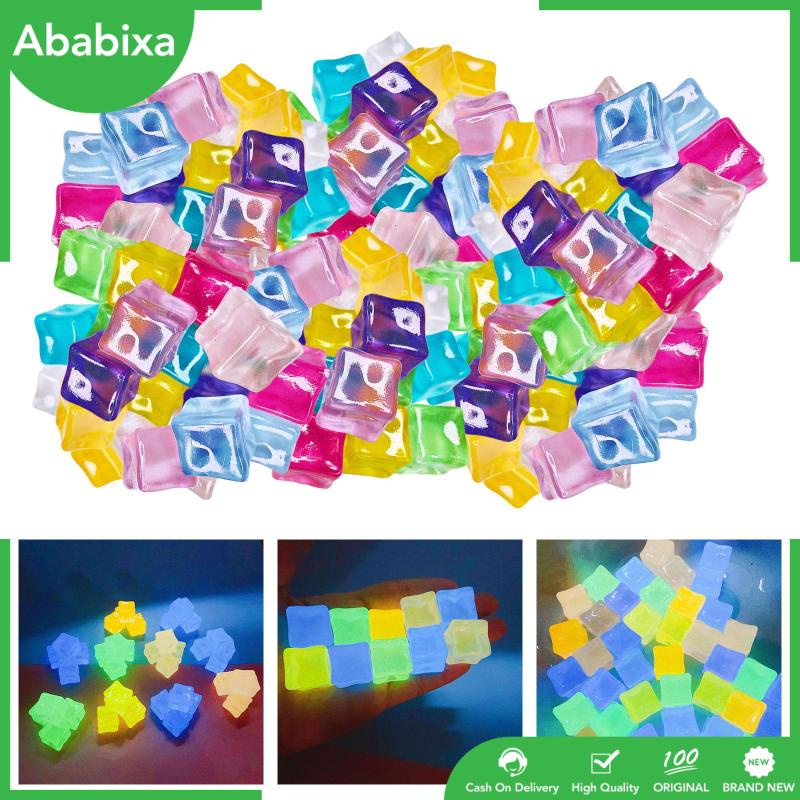 [Ababixa] 184 Viên Đá Acrylic Phát Sáng Trong Bóng Tối Trưng Bày Bể bơi / Đạo Cụ Chụp Ảnh Sự Kiện