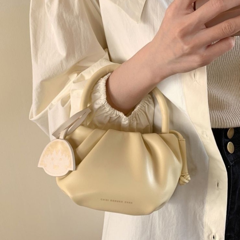 Túi Đeo Chéo Hình Đám Mây Mềm Mại Màu Trơn Dễ Thương Cho Nữ