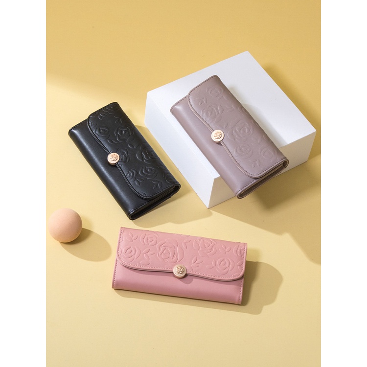 Ví Nữ Dài Thời Trang Họa Tiết Hoa