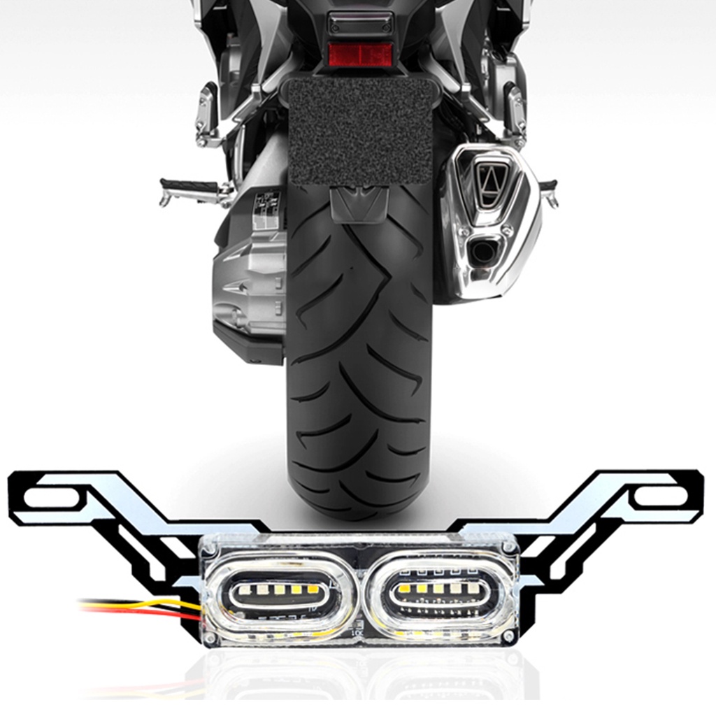 Đèn LED RGB DC 12V Nhiều Màu Sắc Gắn Biển Số Xe Mô Tô DRL Strobe