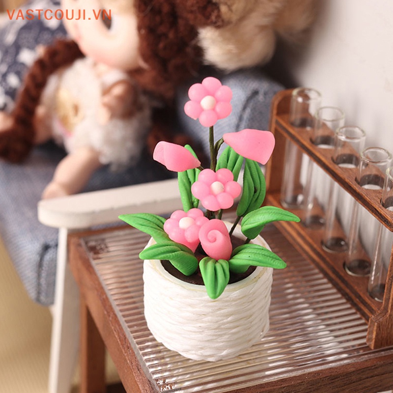 Chậu Hoa Mô Hình VASTJI Tỉ Lệ 1: 12 Trang Trí Nhà Búp Bê / Tiểu Cảnh