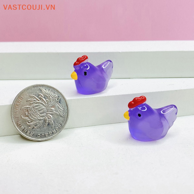 Set 5 Tượng Gà VASTJI 3D Phát Sáng Trong Bóng Tối Trang Sức