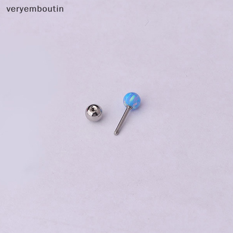 1 Khuyên Tai Dạng Xoắn Ốc Nhiều Màu Sắc Đính Đá Opal Cho Nữ