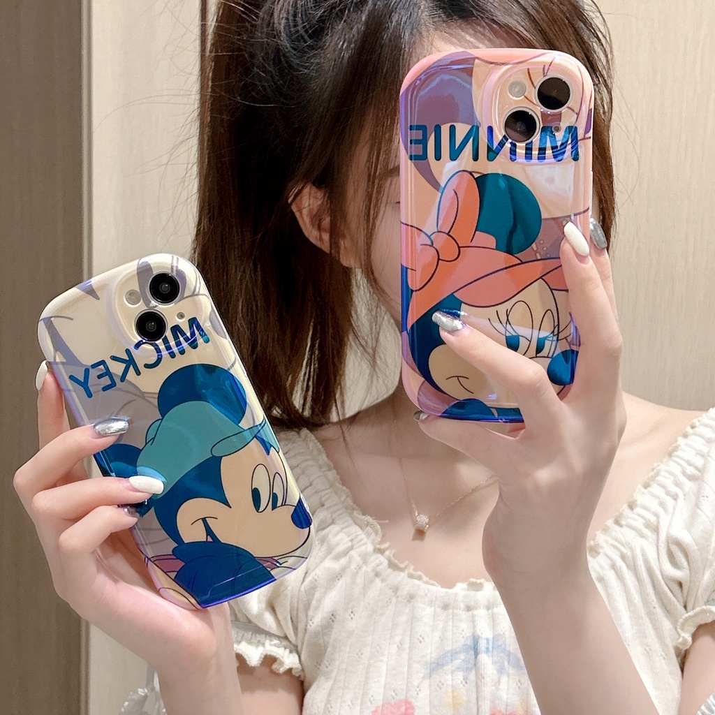 Ốp Điện Thoại TPU Mềm Chống Sốc In Hình Chuột Mickey Minnie Hoạt Hình Cho Apple IPhone 14 13 12 11 Pro Max