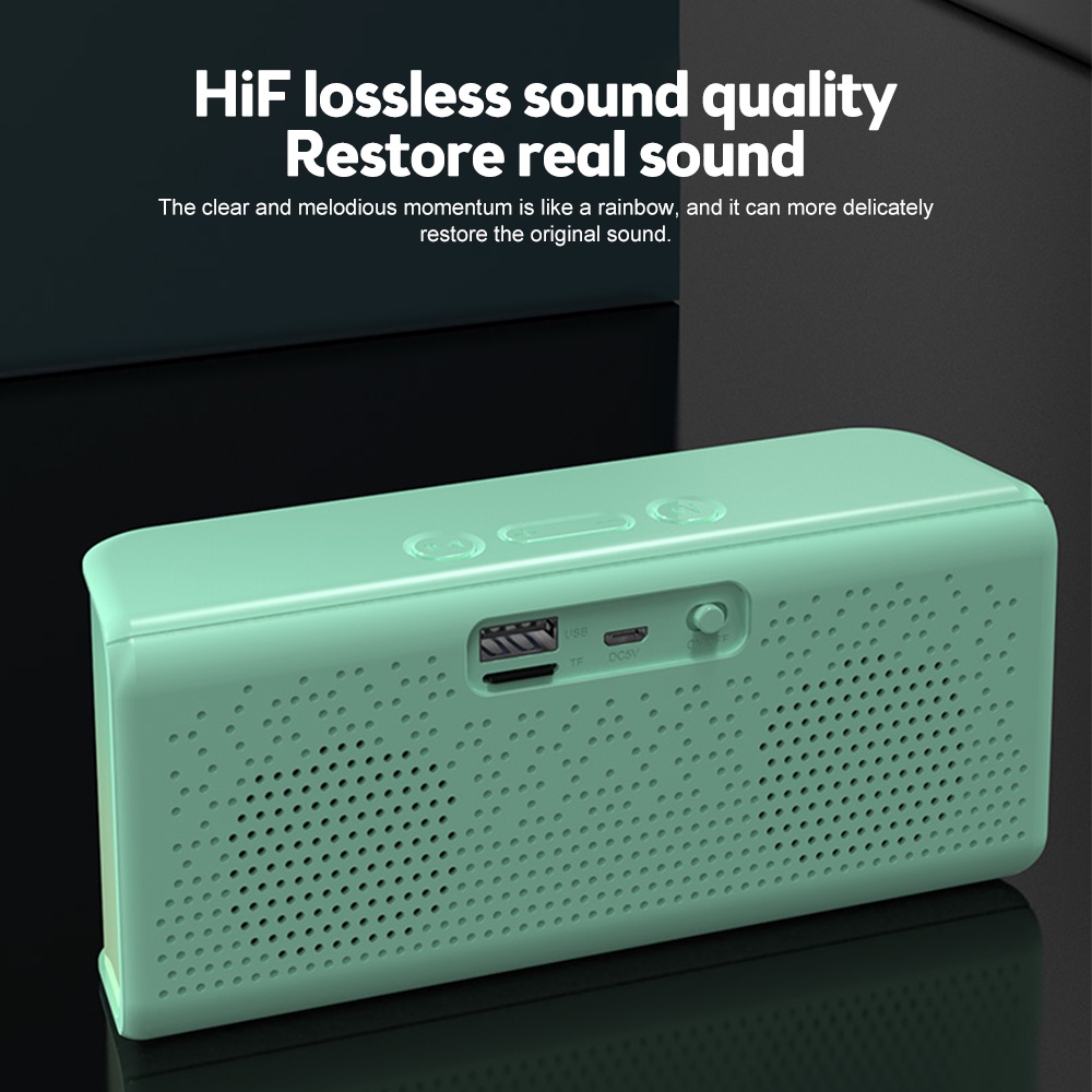 Loa Bluetooth Không Dây Âm Thanh Siêu Trầm 3D Hỗ Trợ Thẻ TF / Đài FM Và Phụ Kiện Đen