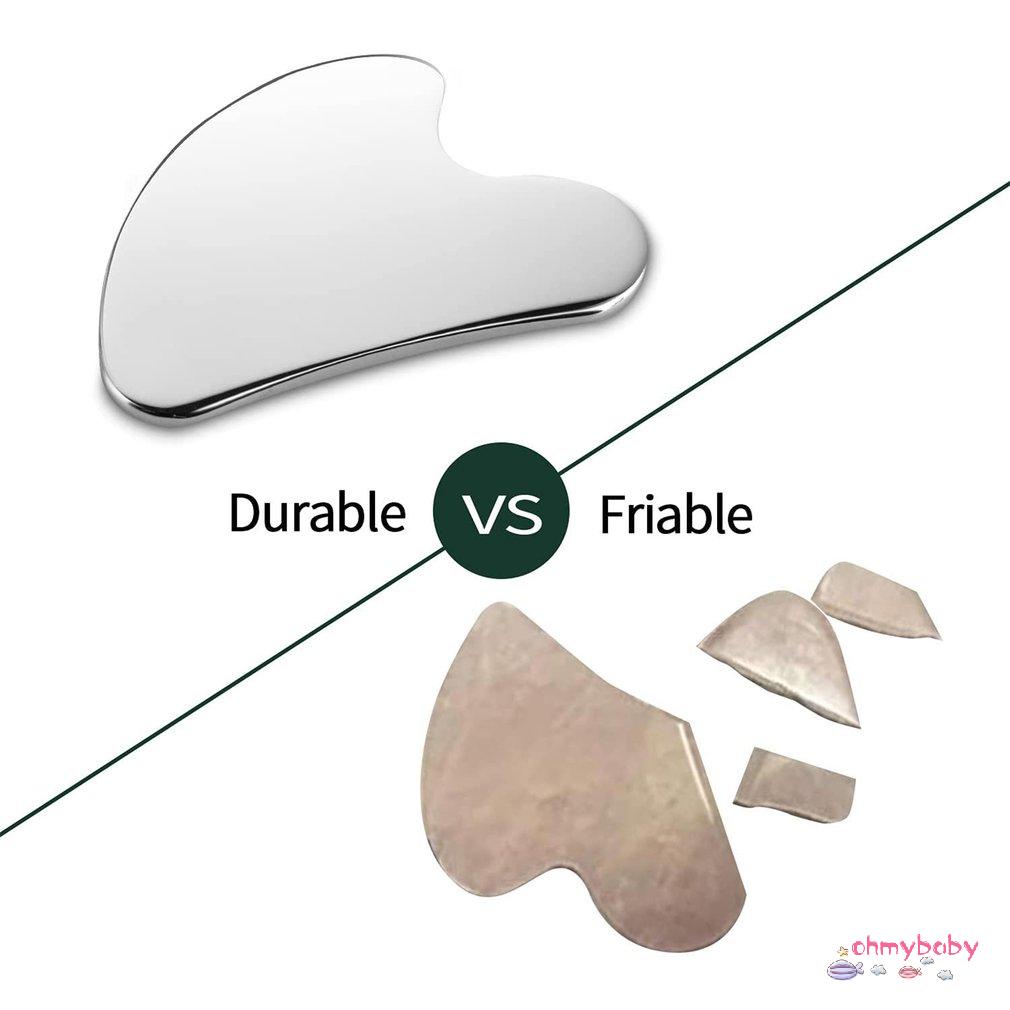 [OMB] Máy mát xa chăm sóc da mặt bằng thép không gỉ Con lăn Guasha Board Dụng cụ làm đẹp sức khỏe hình trái tim [Z/9]