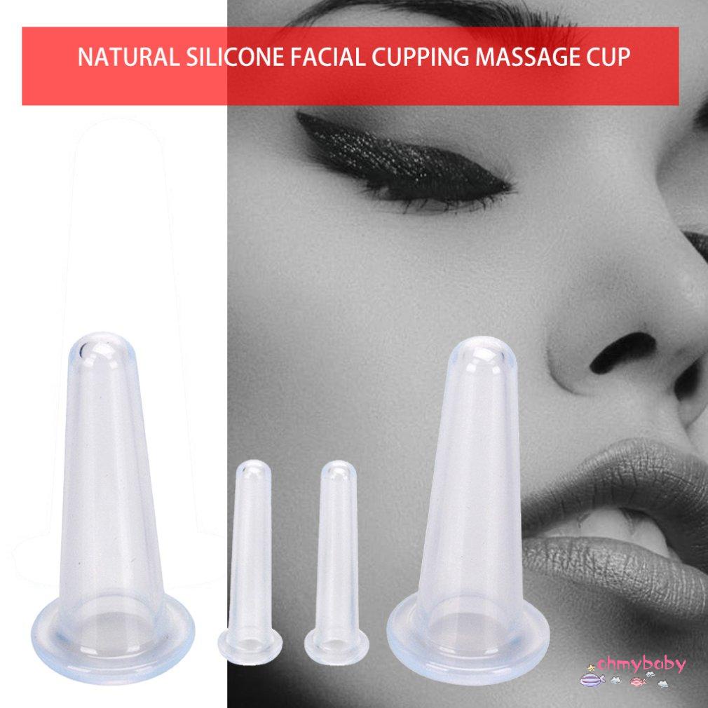 [InStock] 4 Cái/bộ Hút Mạnh Silicone Thân Giác Hơi Ly Chống Bào Chân Không Cup [Z/14]