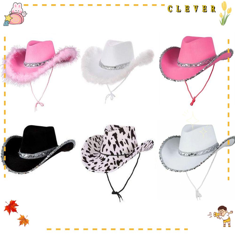 Mũ Cao Bồi Đính Sequin Lấp Lánh Thời Trang Dự Tiệc Cho Nữ