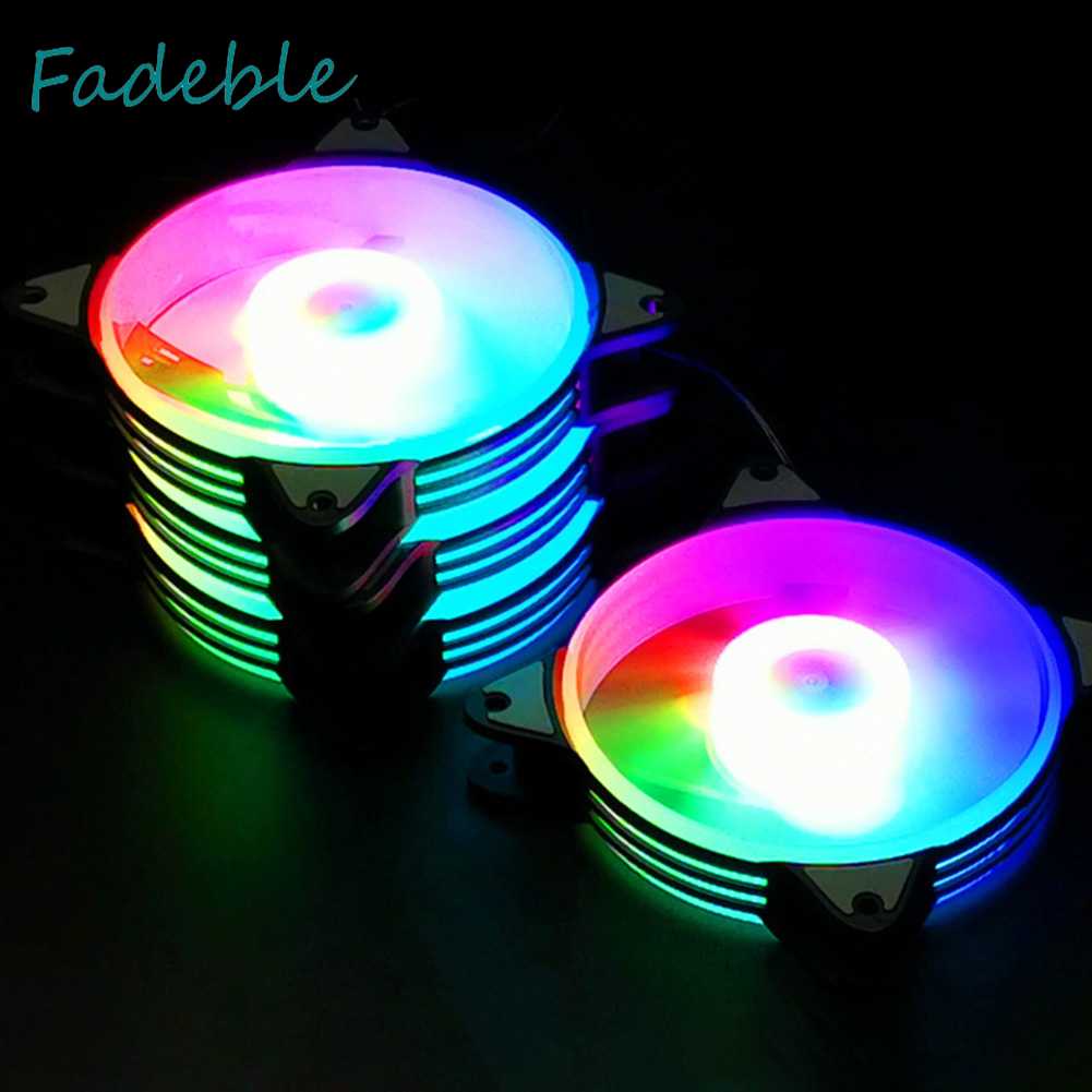 Quạt Làm Mát COOLMOON 12cm Đèn LED 5 Màu Cỡ Lớn 4Pin