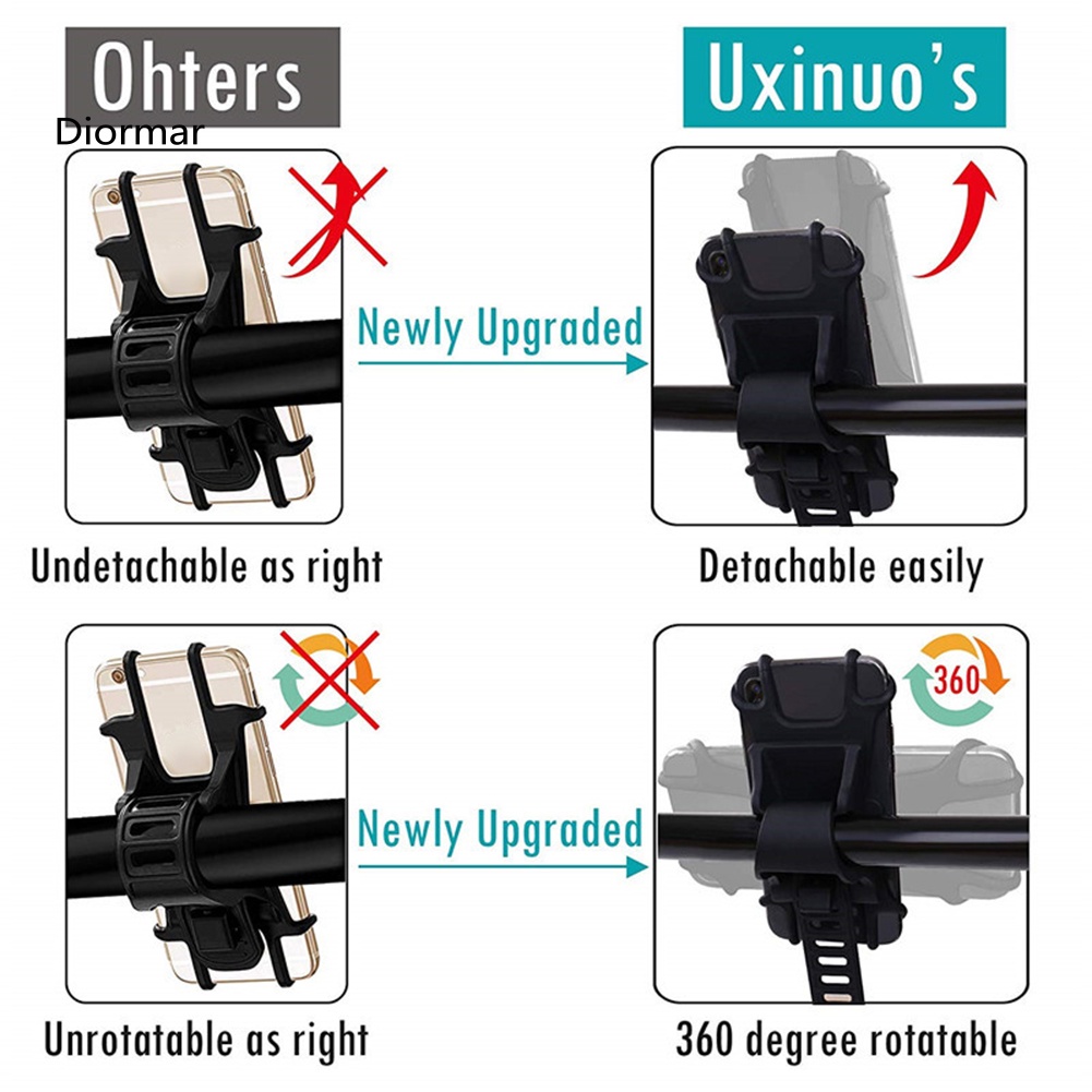 Giá Đỡ ĐiệN ThoạI Di ĐộNg BằNg Silicon GắN Tay CầM Xe ĐạP