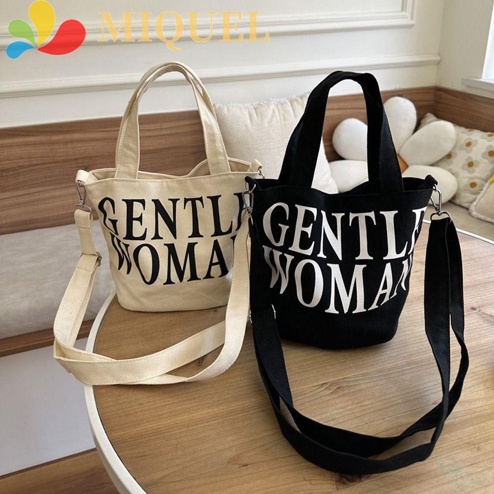 Miquel Túi vải In Chữ Đựng Son Môi Trang Điểm Sức Chứa Lớn Nhẹ Nhàng Cho Nữ