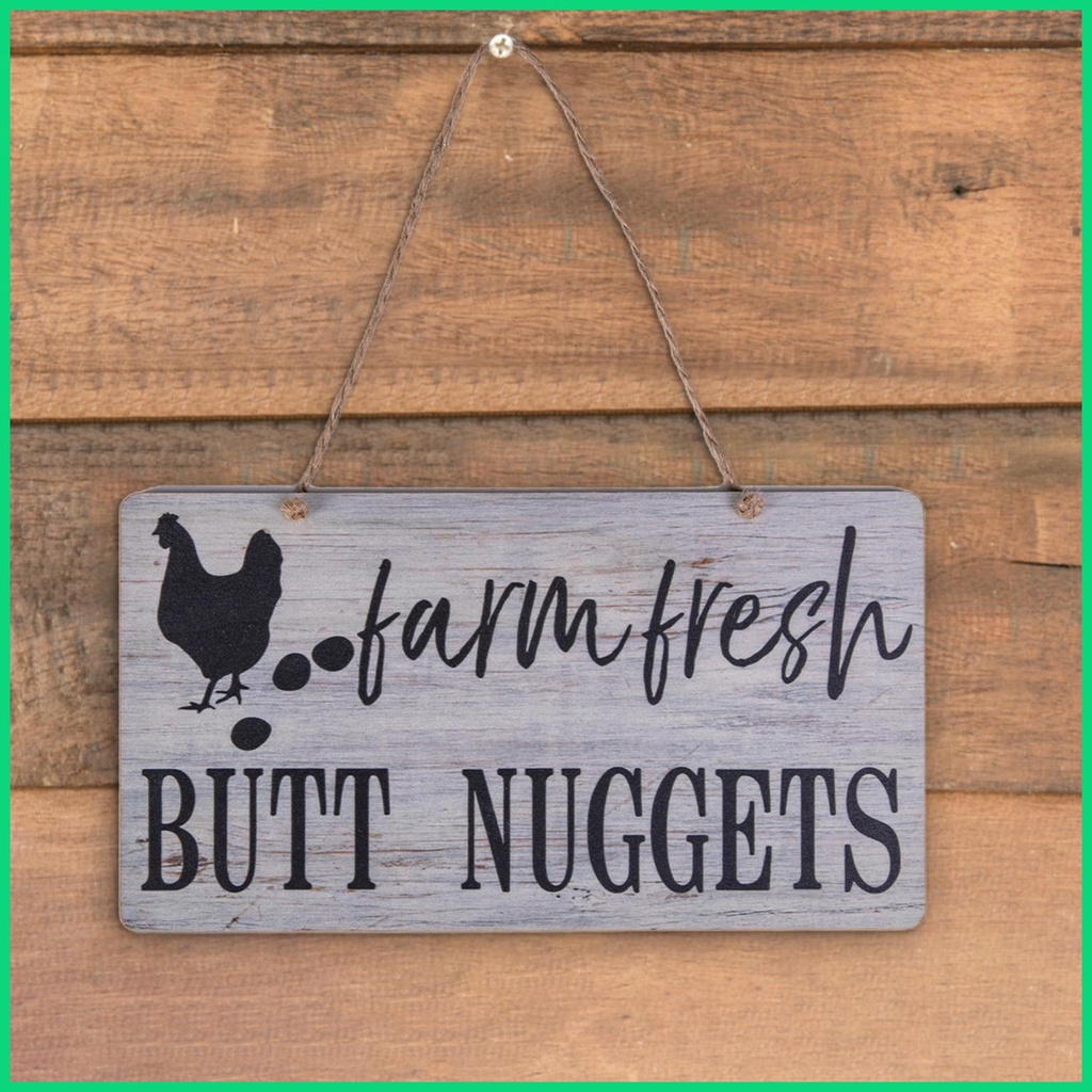 Bảng Hiệu Trang Trí Nông Trại In Hình Mông Gà Phong Cách Retro Nghệ Thuật