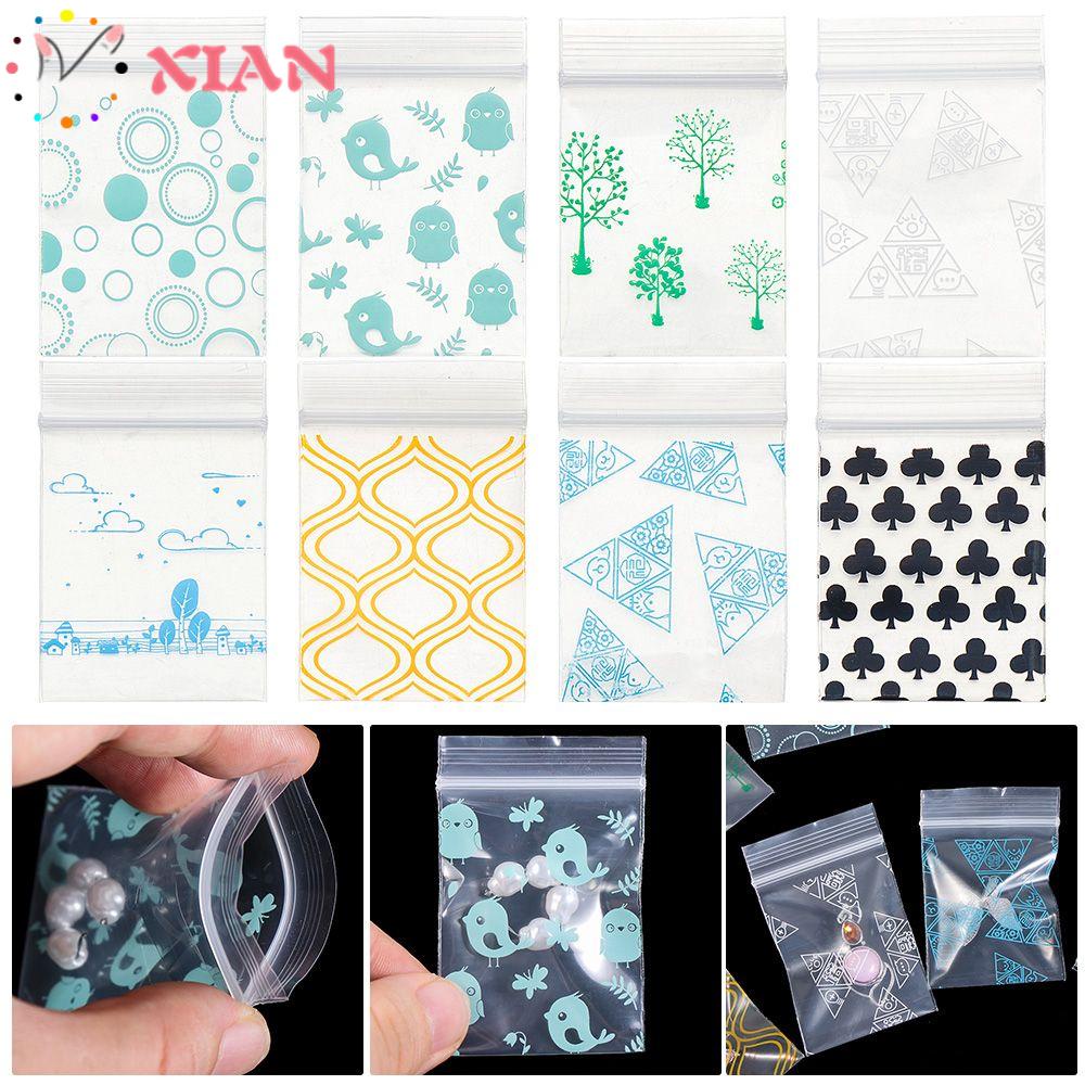 Xiantin 100 Túi Nhựa Đựng Trang Sức Tiện Lợi