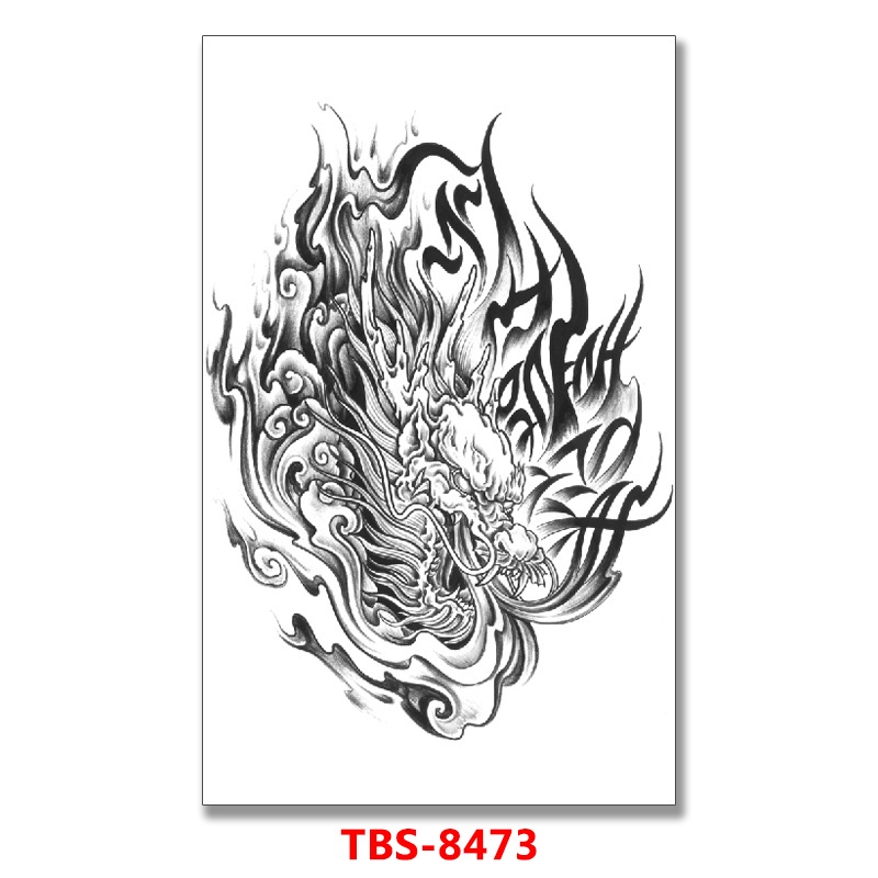 Hình Xăm Tạm Thời Chống Thấm Nước Họa Tiết Chim Phượng Hoàng Rồng Lửa Totem Tatoo