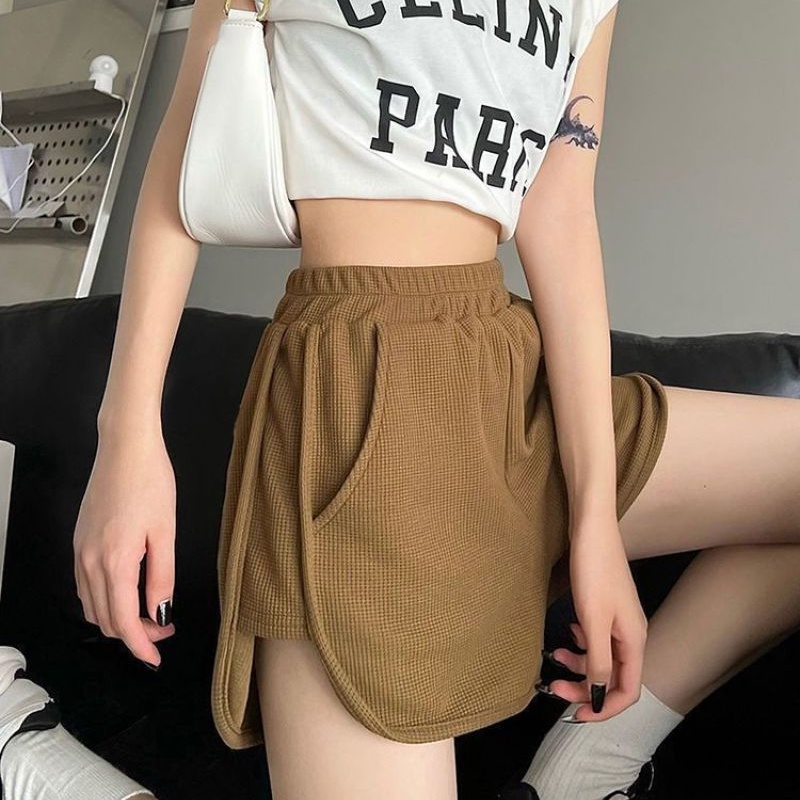 Quần Short Thể Thao Ống Rộng Lưng Cao Thời Trang Mùa Hè 2023 Mới Cho Nữ