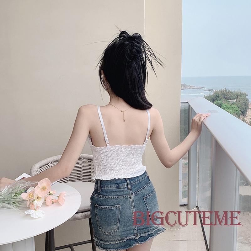 Áo Hai Dây Phối Ren Thời Trang Mùa Hè Quyến Rũ Cho Nữ