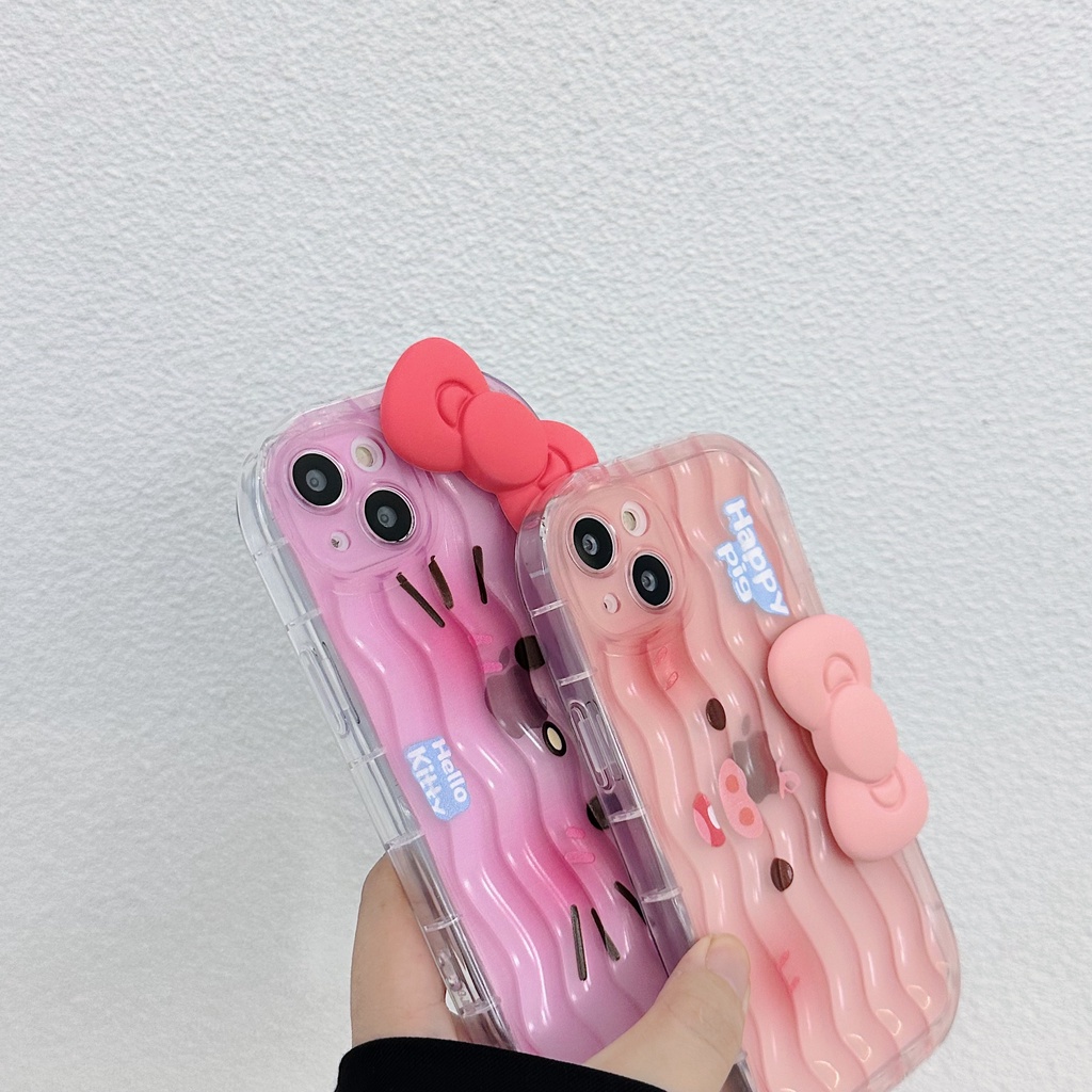 Ốp Điện Thoại TPU Silicon Mềm Trong Suốt Chống Sốc In Hình Hello Kitty Cho iPhone 13 12 11 Pro Max 14 Plus
