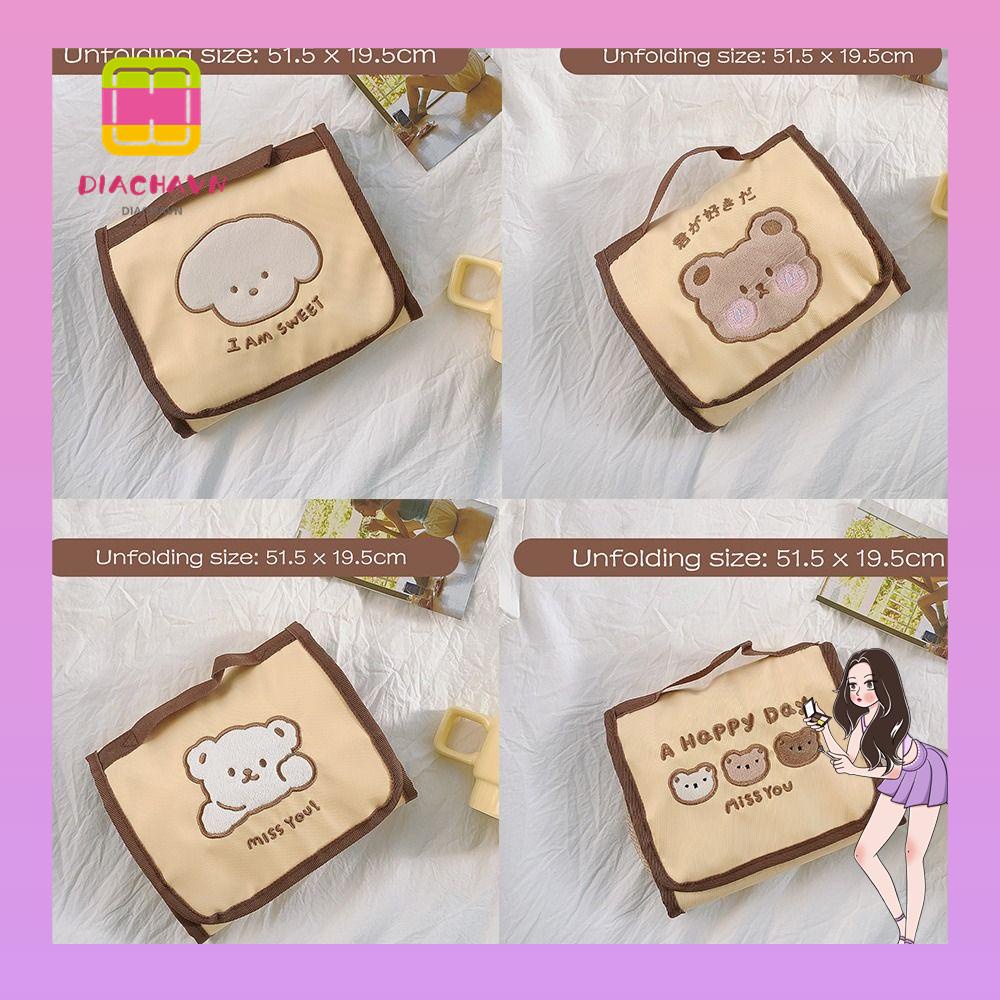 Túi Đựng Đồ Trang Điểm Họa Tiết Trái Tim Dễ Thương Cho Bạn Gái