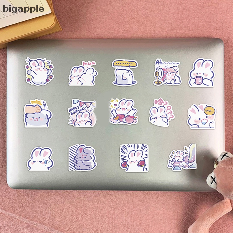 Bộ 60 Sticker Hình Thỏ Dễ Thương Dùng Trang Trí Sổ Tay Nhật Ký